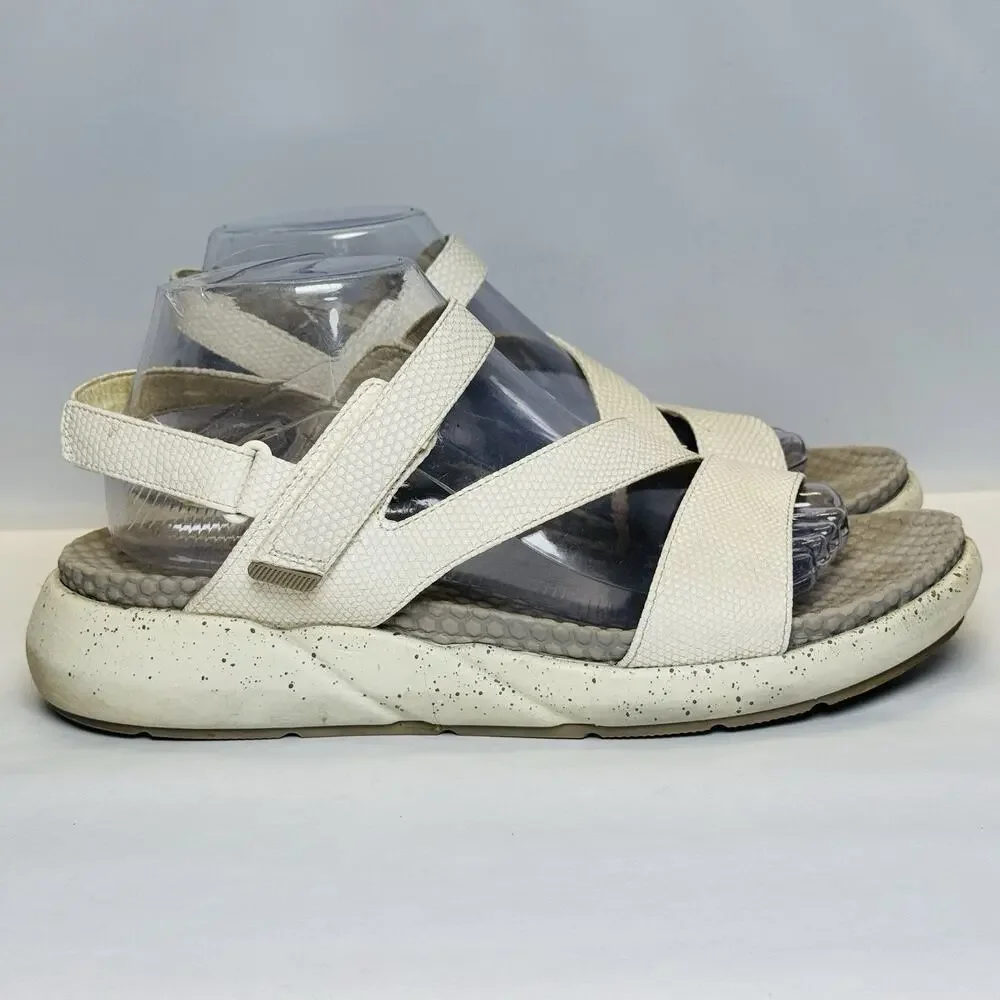 Baretraps Glena Sandals Women's Size 9.5 M White‎ Adjustable Ankle Strap Comfort